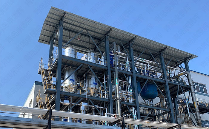 康景輝鋰電廢水多效蒸發結晶器準備試運行！